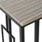 10" Black Contemporary Compact Accent Table